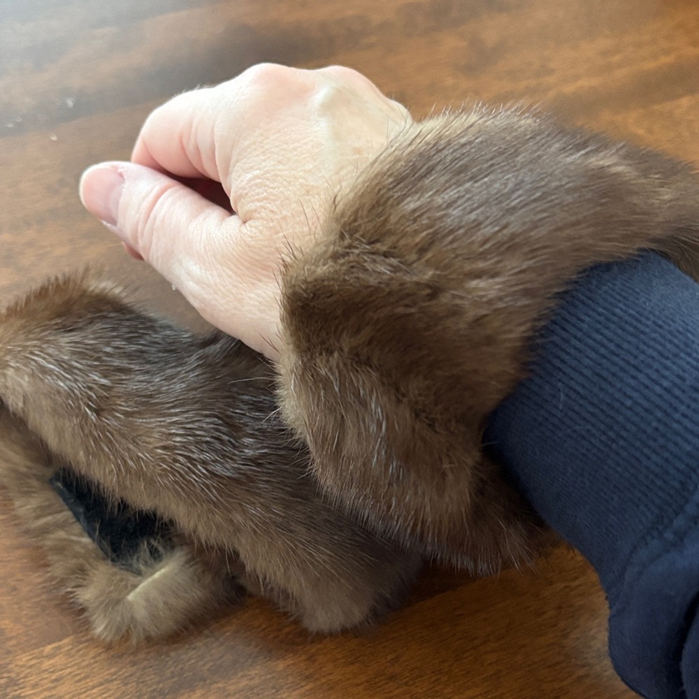 Real fur cuffs